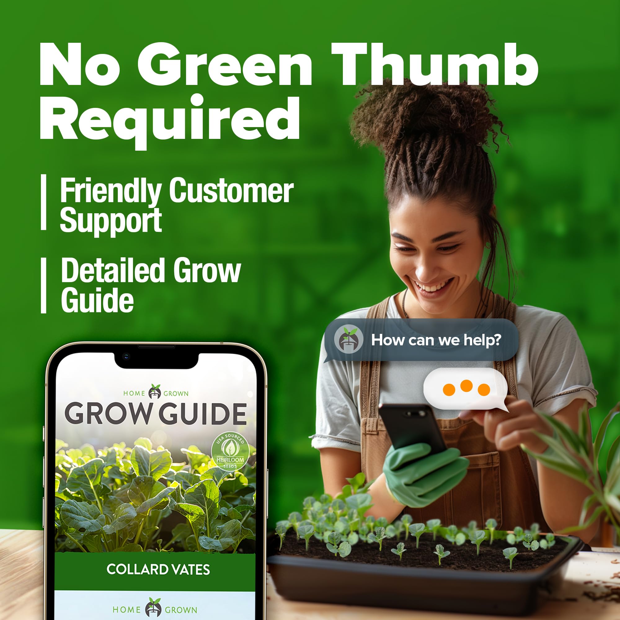 HOME GROWN Vates heirloom non-GMO seeds for sustainable gardening.