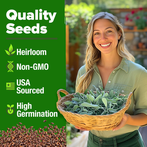 HOME GROWN White Sage Seeds sprouting in tray demonstrates easy starting for beginners.