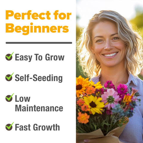 HOME GROWN Wildflower Seeds Mix Calendula provides warm petals and lasting color.