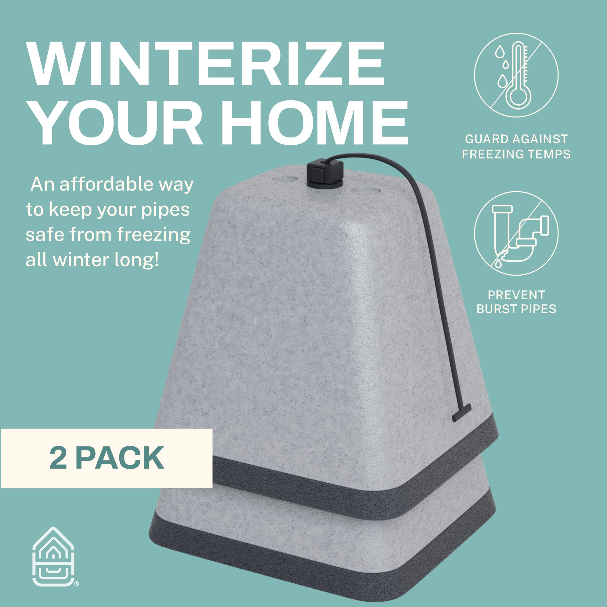Home Intuition faucet cover foam shell detail highlights durable construction.