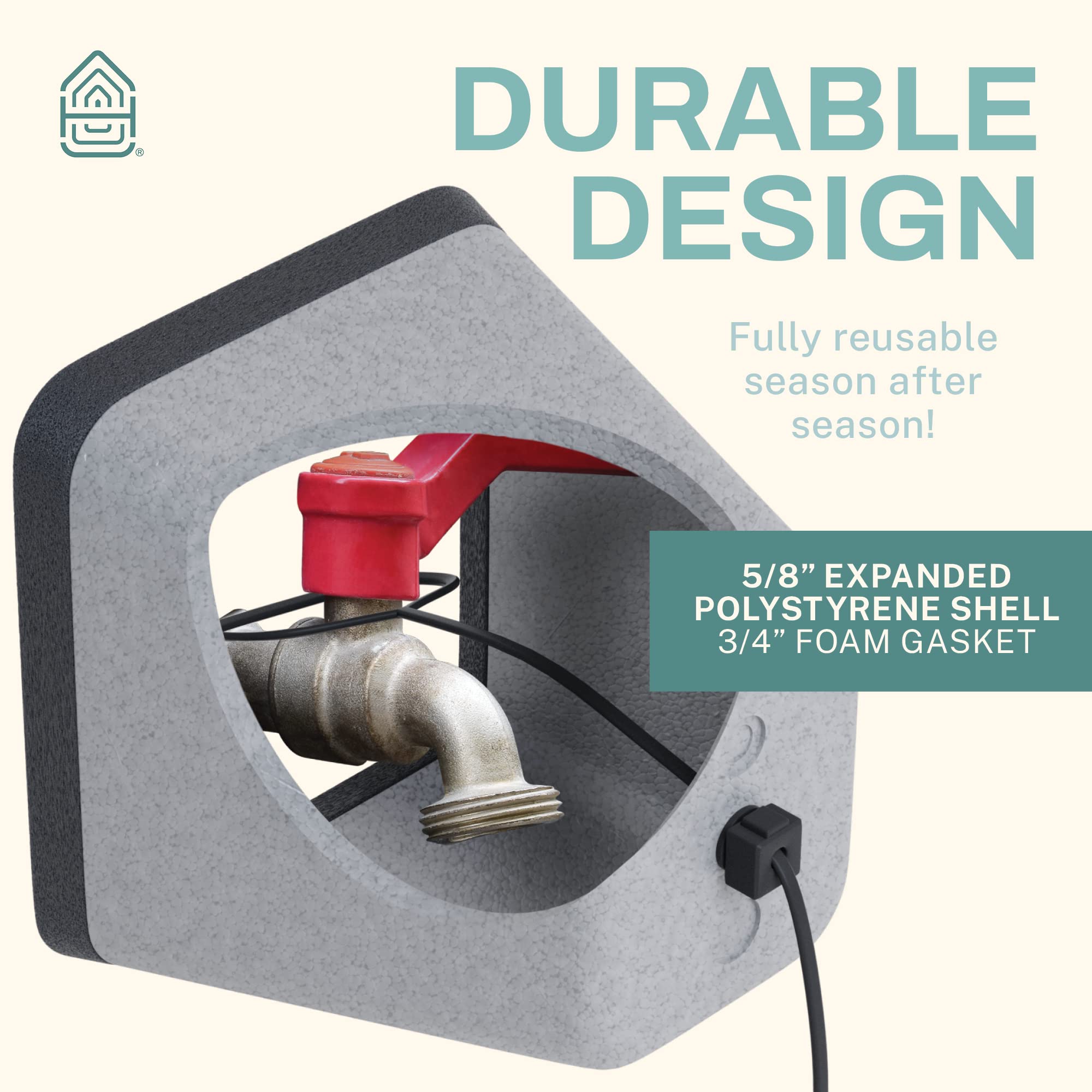 Home Intuition faucet cover fully assembled and ready for immediate seasonal use.