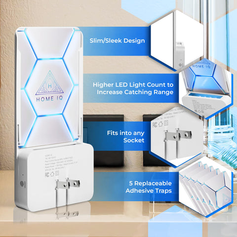 Home IQ night light glow demonstrates ambient illumination with discreet pest control