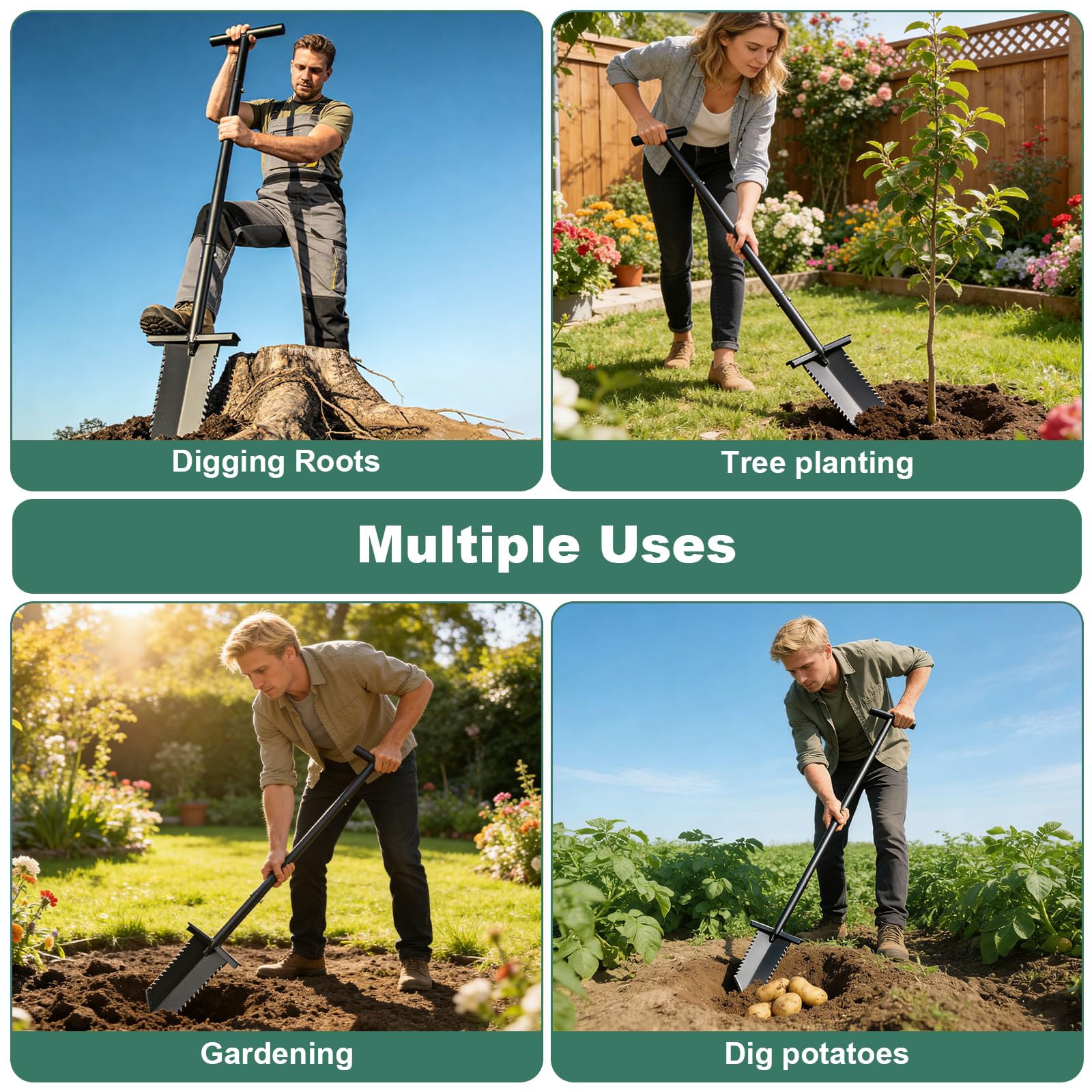 HOME RIGHT compact spade shovel for garden tasks and trenching precision.