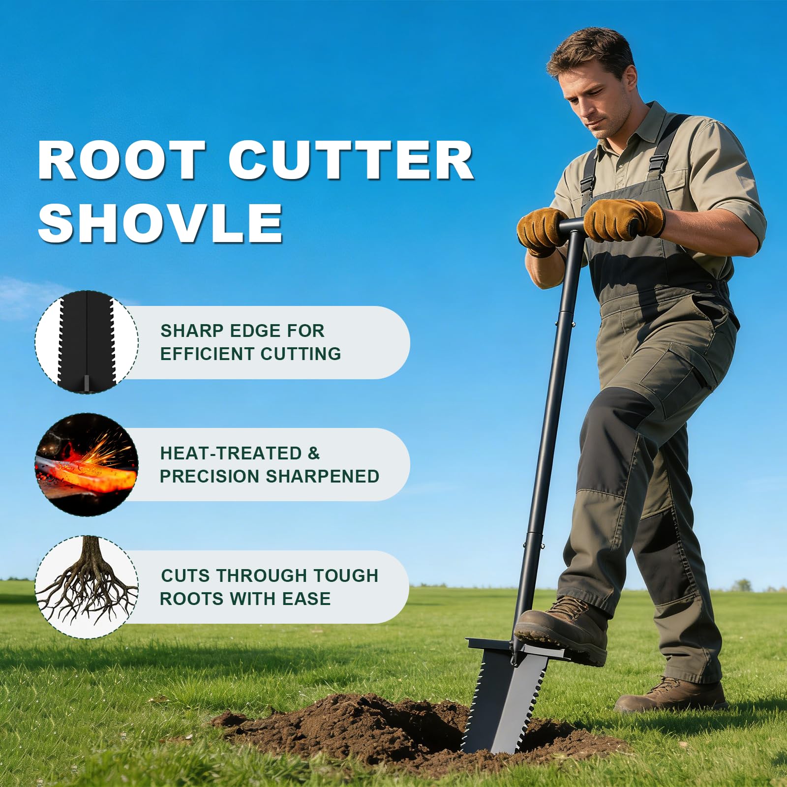 HOME RIGHT lightweight 4 lb shovel supports extended treasure hunts.
