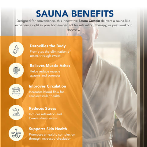 Home Sauna compact storage shows a curtain neatly folded away after use.