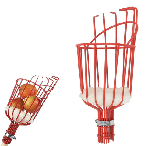 Home-X Fruit Picker Basket prongs gently grip fruit for bruise-free harvesting.