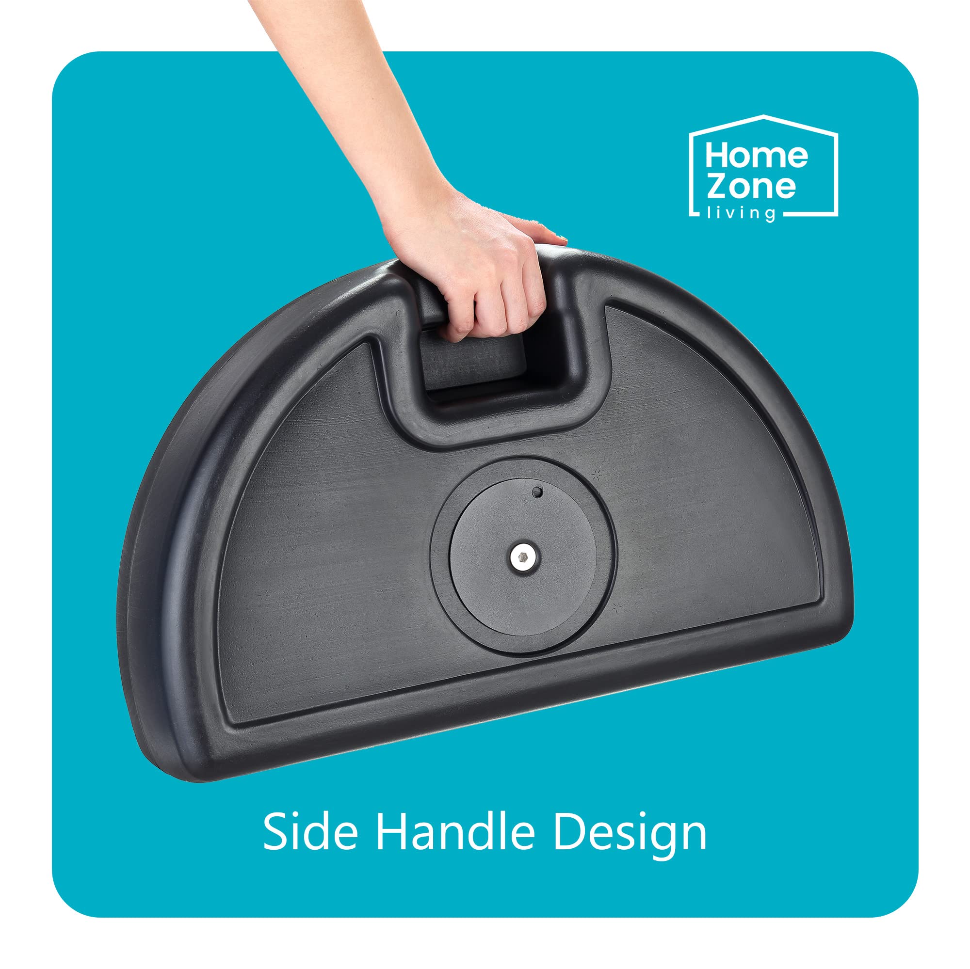 Home Zone Living UV-resistant base withstands sun and rain for outdoor longevity.