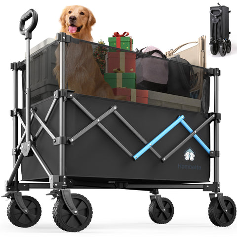 HOMBETTA collapsible wagon with double-decker capacity for larger loads on outdoor trips
