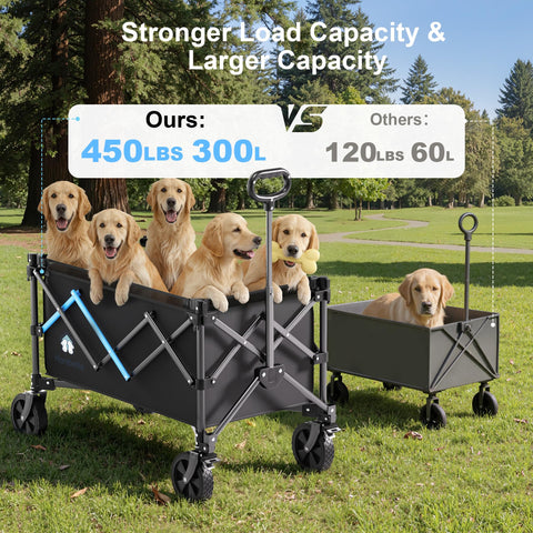 HOMBETTA foldable wagon compact when stored for tight spaces after trips