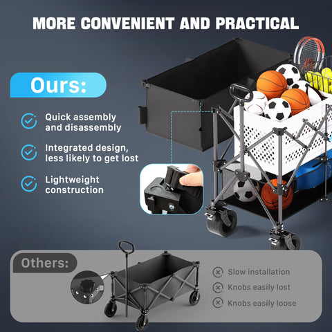HOMBETTA front brakes provide safe stops during camping, shopping.
