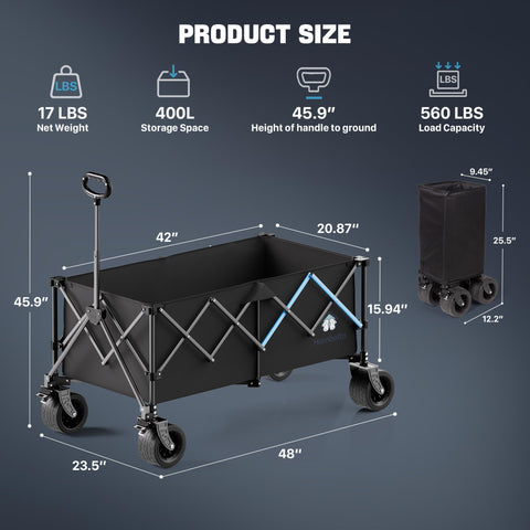 Homebetta XL wagon frame ready for accessories and storage options.