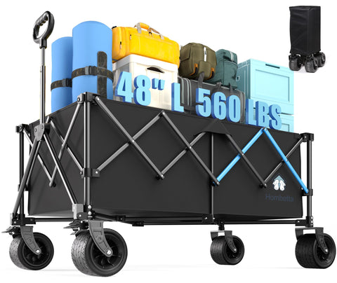Homebetta XL wagon with extended shelf for easier transport of bulky items.