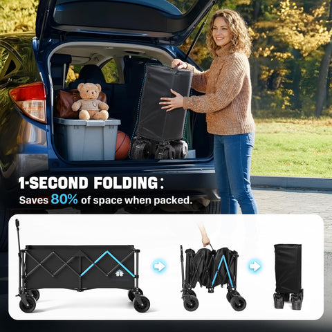 Homebetta XL wagon handles up to 560 pounds for heavy loads.