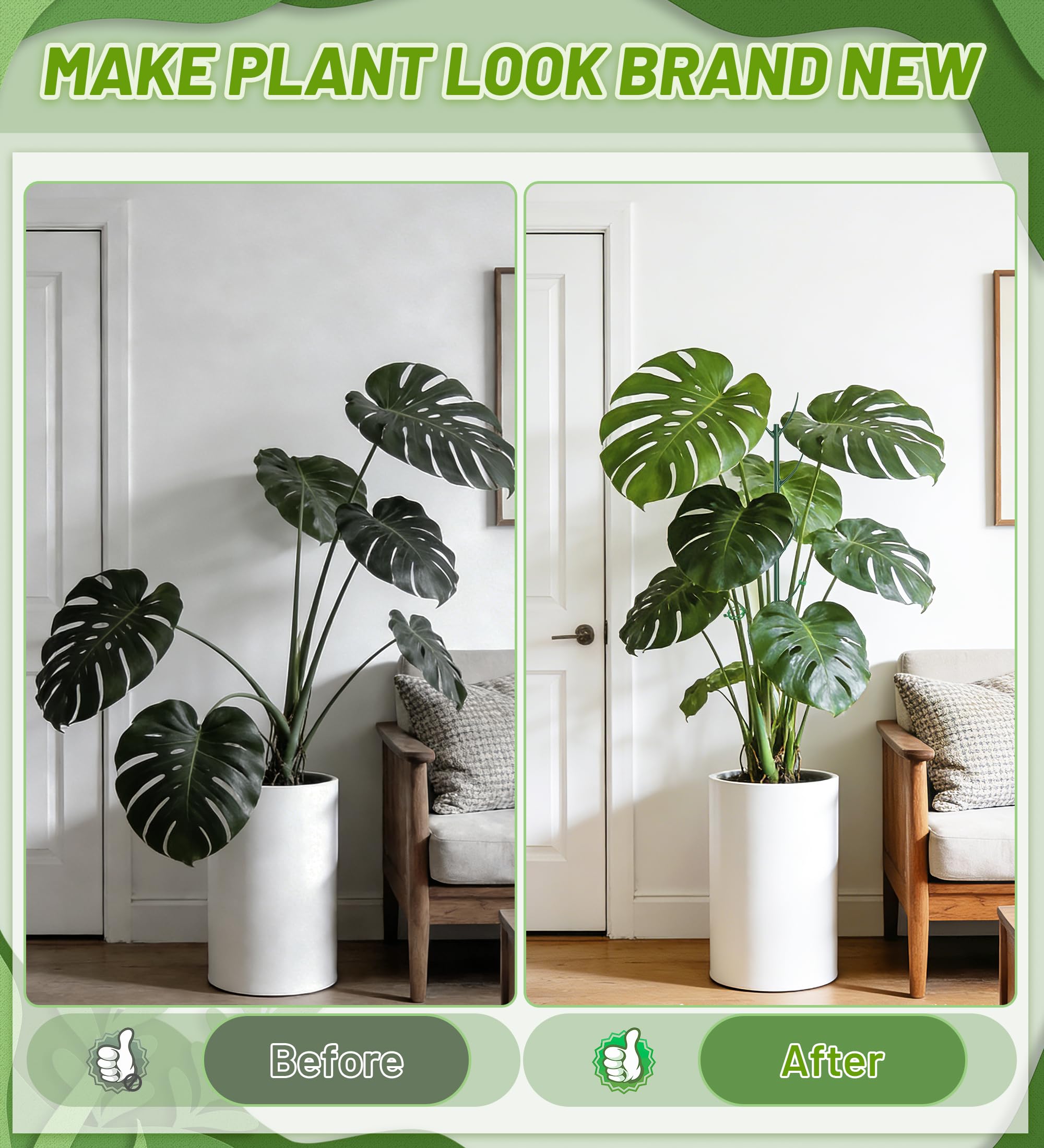 HOMEBROS twenty clips hold plants without pinching and allow easy adjustment.