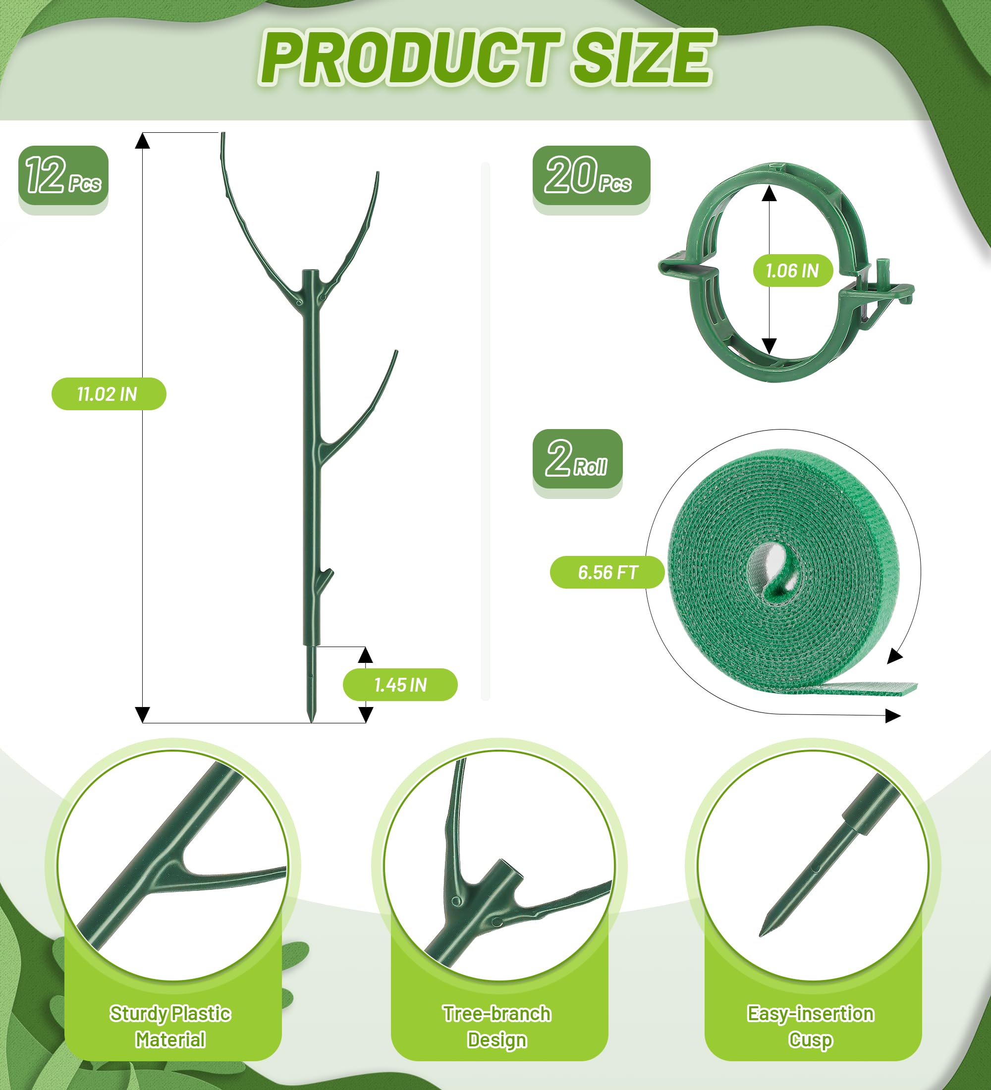 HOMEBROS roll tie provides gentle adjustable support for growing stems.