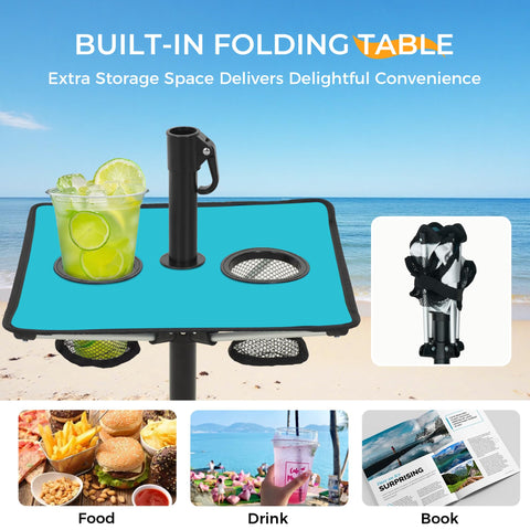 HOMEDEMO built-in side table keeps drinks within easy reach.