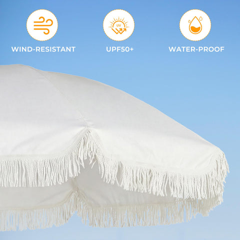 HOMEDEMO UPF50+ fabric blocking sun for extended outdoor comfort.