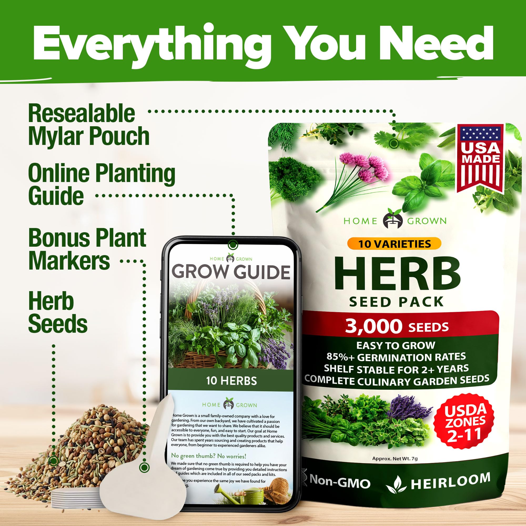 HOME GROWN inflation buster seeds offering bulk supply for savings.