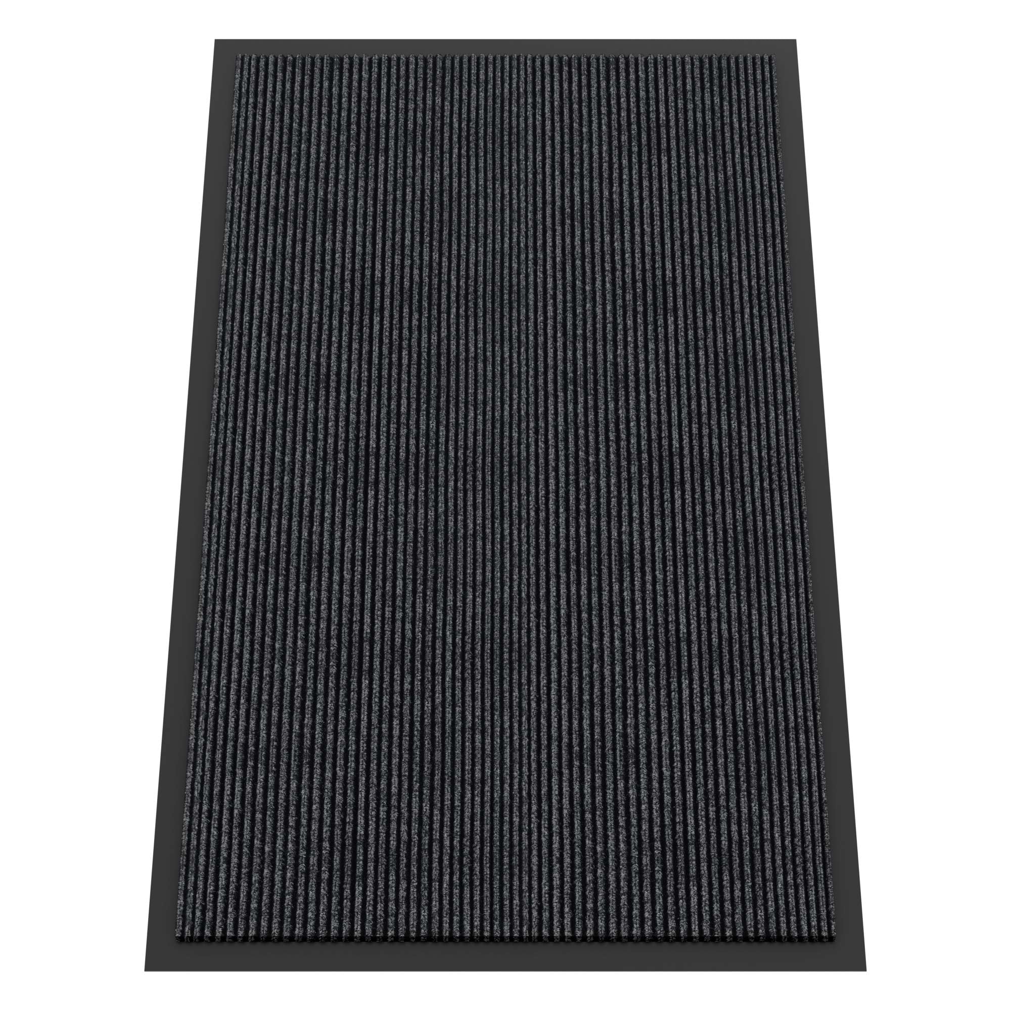 HOMEK door mat with deep grooves captures dirt and moisture at the entry.