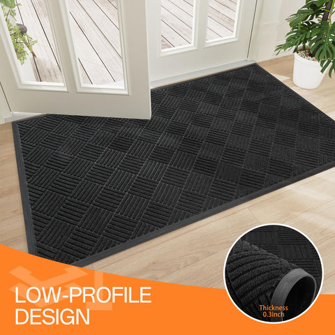 HOMEK door mat easy-clean surface ready for shaking or hose down