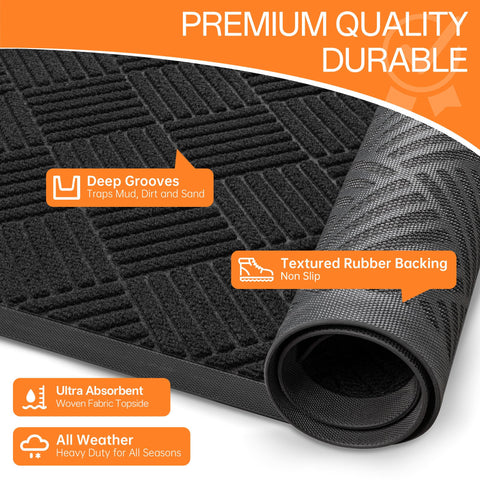 HOMEK mat is easy to clean by shaking or hose-off