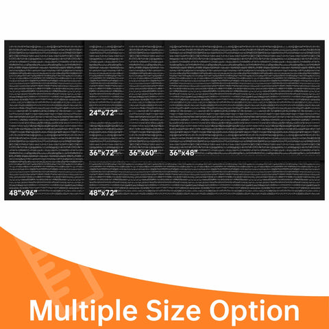 HOMEK door mat grey finish complements modern entryways and hides dirt.