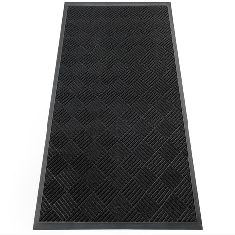 HOMEK door mat front view showing dirt-trap grooves for clean entry
