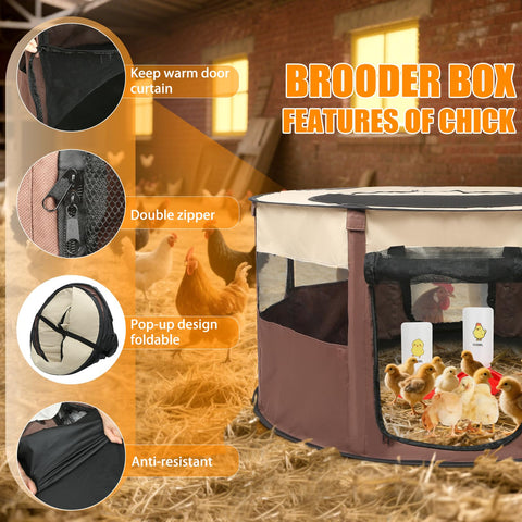 Homelfin Chicken Brooder breathable mesh enhances airflow and visibility