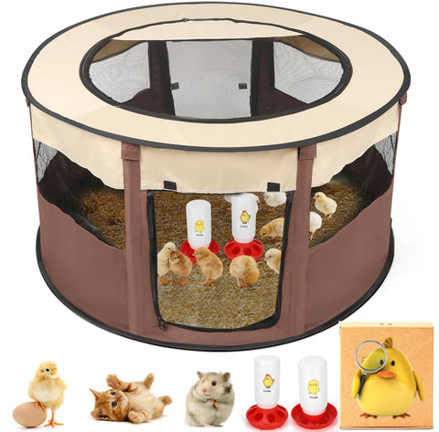 Homelfin Chicken Brooder dual-door kit enables easy feeding and cleaning