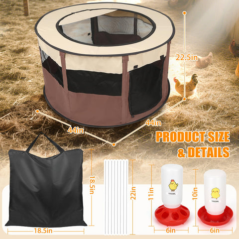 Homelfin Chicken Brooder pop-up setup unfolds in seconds for quick use