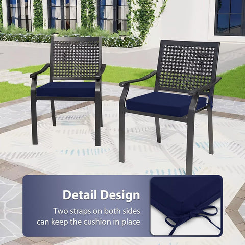 HOMELYSIAN high density foam navy blue cushions deliver lasting hip support