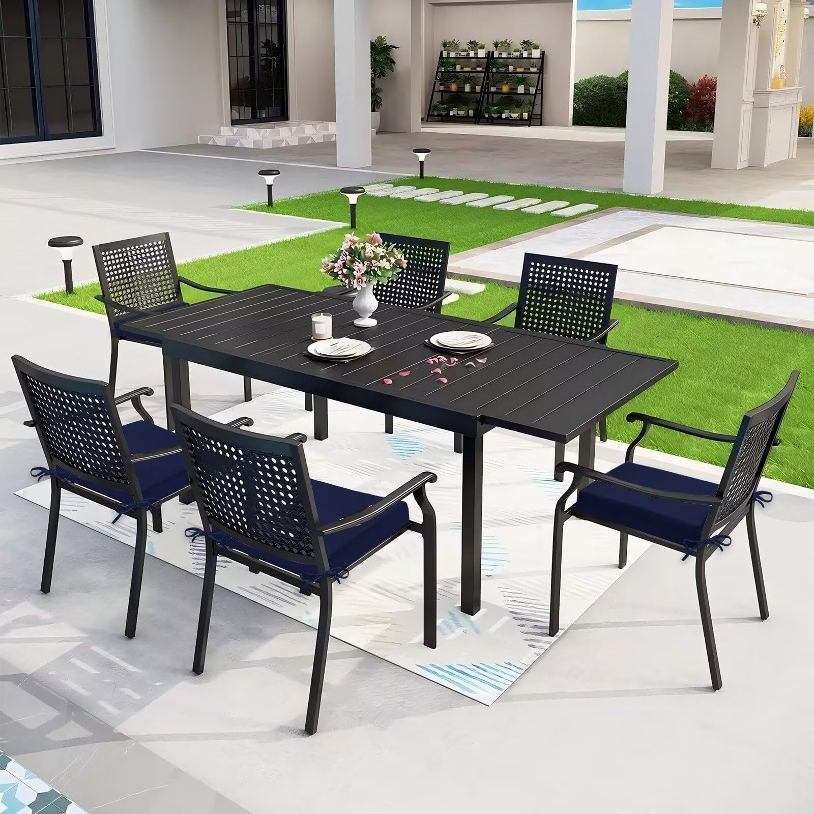 HOMELYSIAN navy blue cushions stay bright with spot clean care