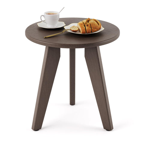 Homenjoy HDPS round outdoor side table top view with weather-resistant finish for outdoors.