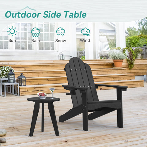 Homenjoy HDPS waterproof round side table demonstrating outdoor durability
