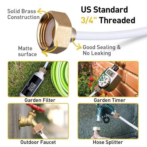 HOMENOTE 3/4 to 1/4 hose thread tubing connection showcased
