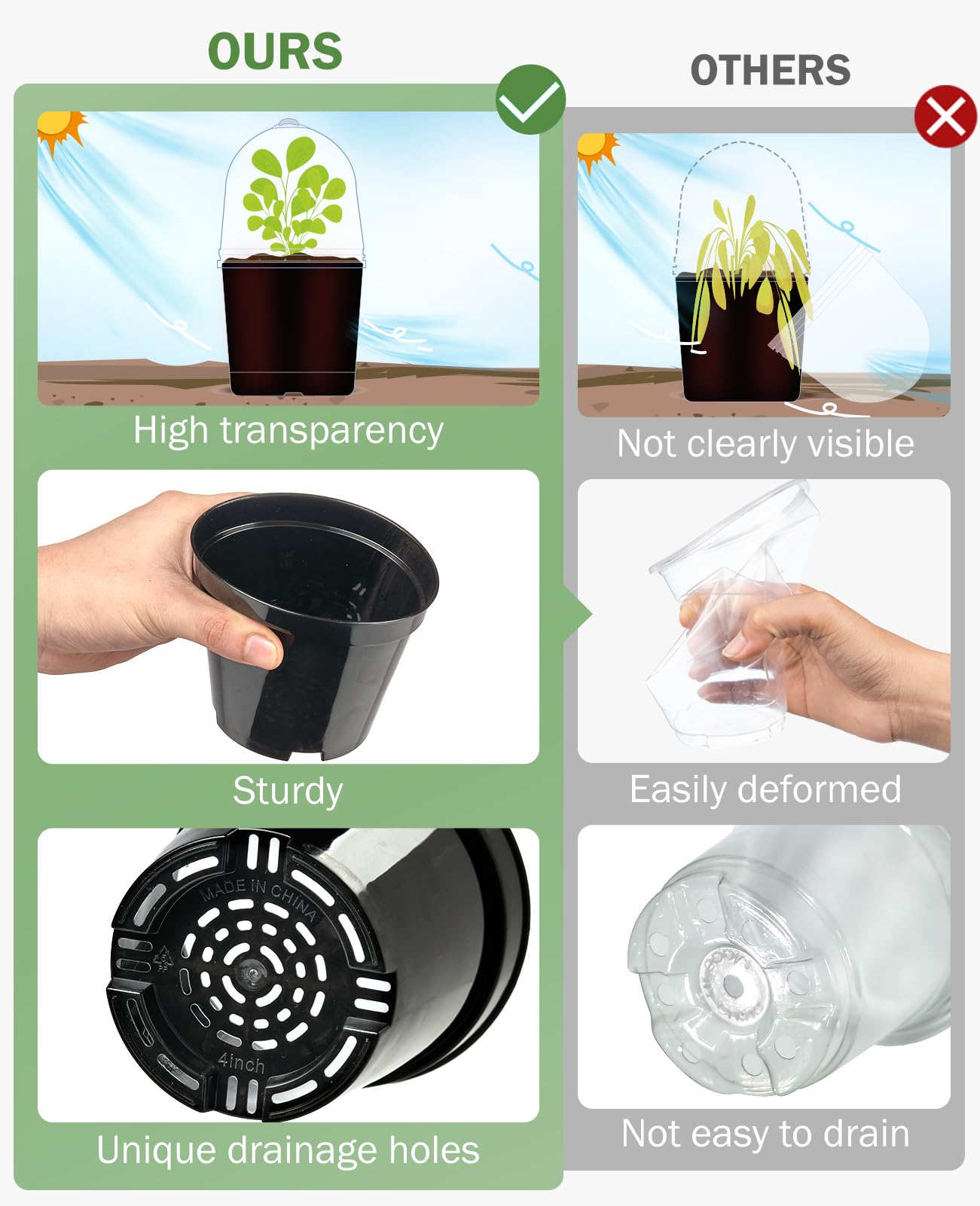 homenote 30-pack seed starting pots for indoor gardening