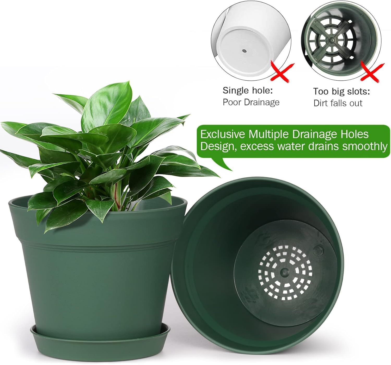 Homenote 3mm-thick plastic pots are durable and lightweight.