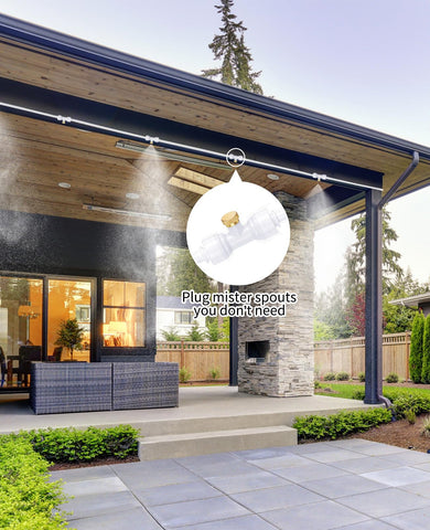 Homenote brass misting nozzle plug promotes water-saving option during use.