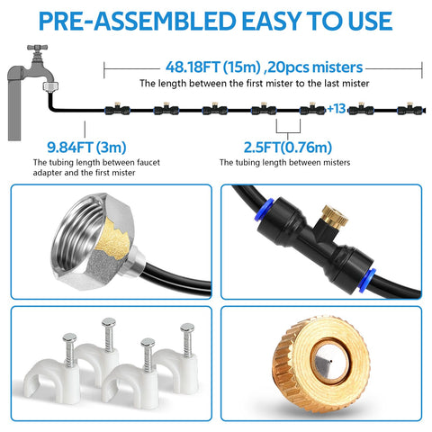 Homenote brass nozzles close-up showing precise misting.