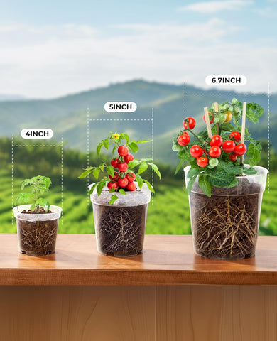 Homenote clear nursery pots 30-pack with labels for organization