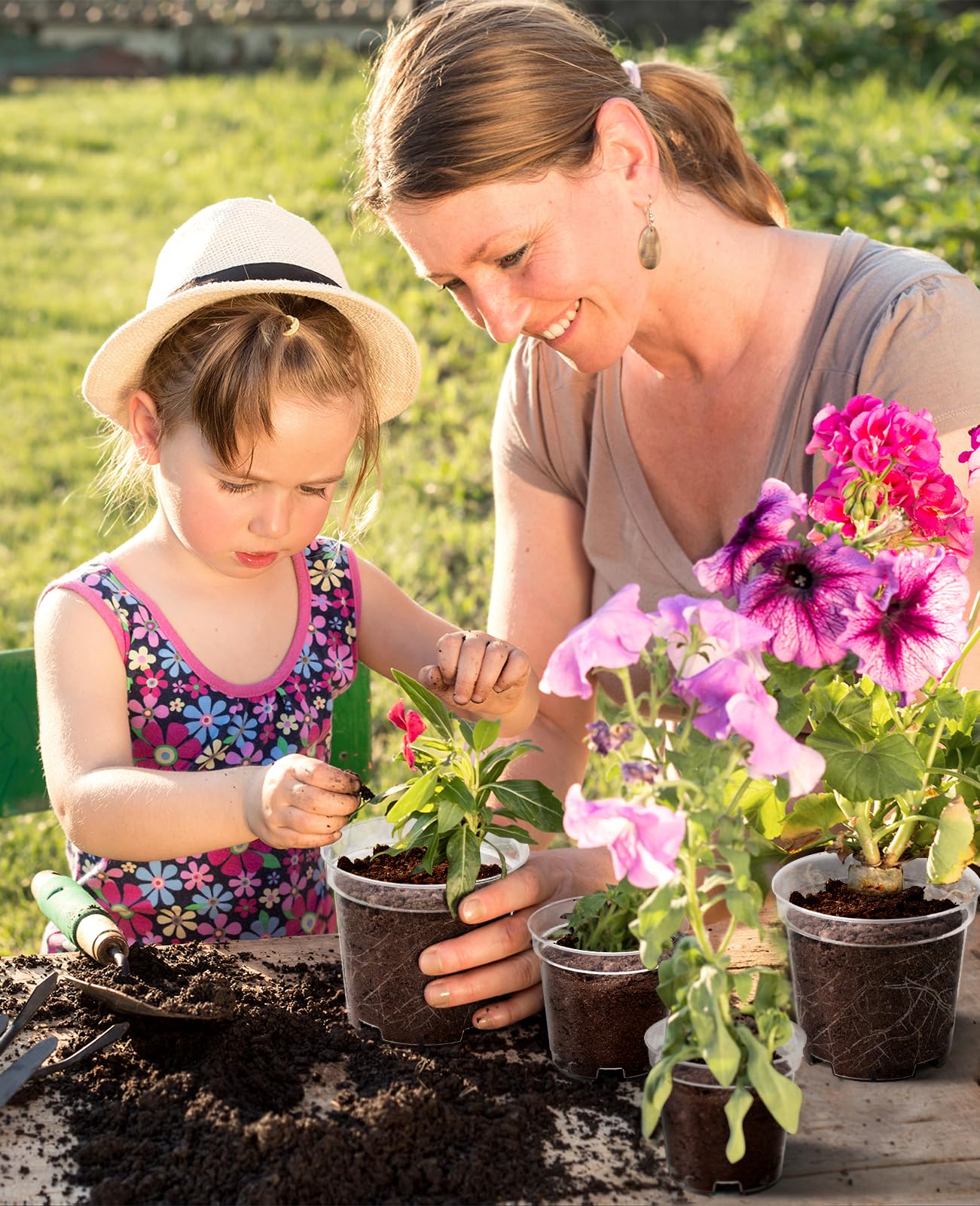 Homenote clear nursery pots with drainage holes bottom for better drainage