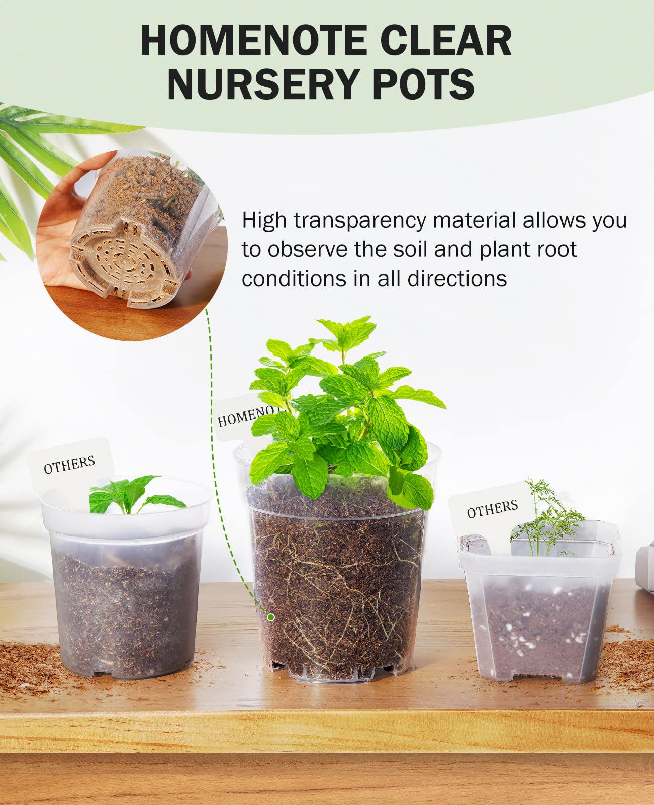 Homenote clear nursery pots labels help differentiate plants
