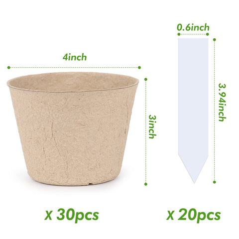 Homenote textured-surface peat pots are easy to separate during planting