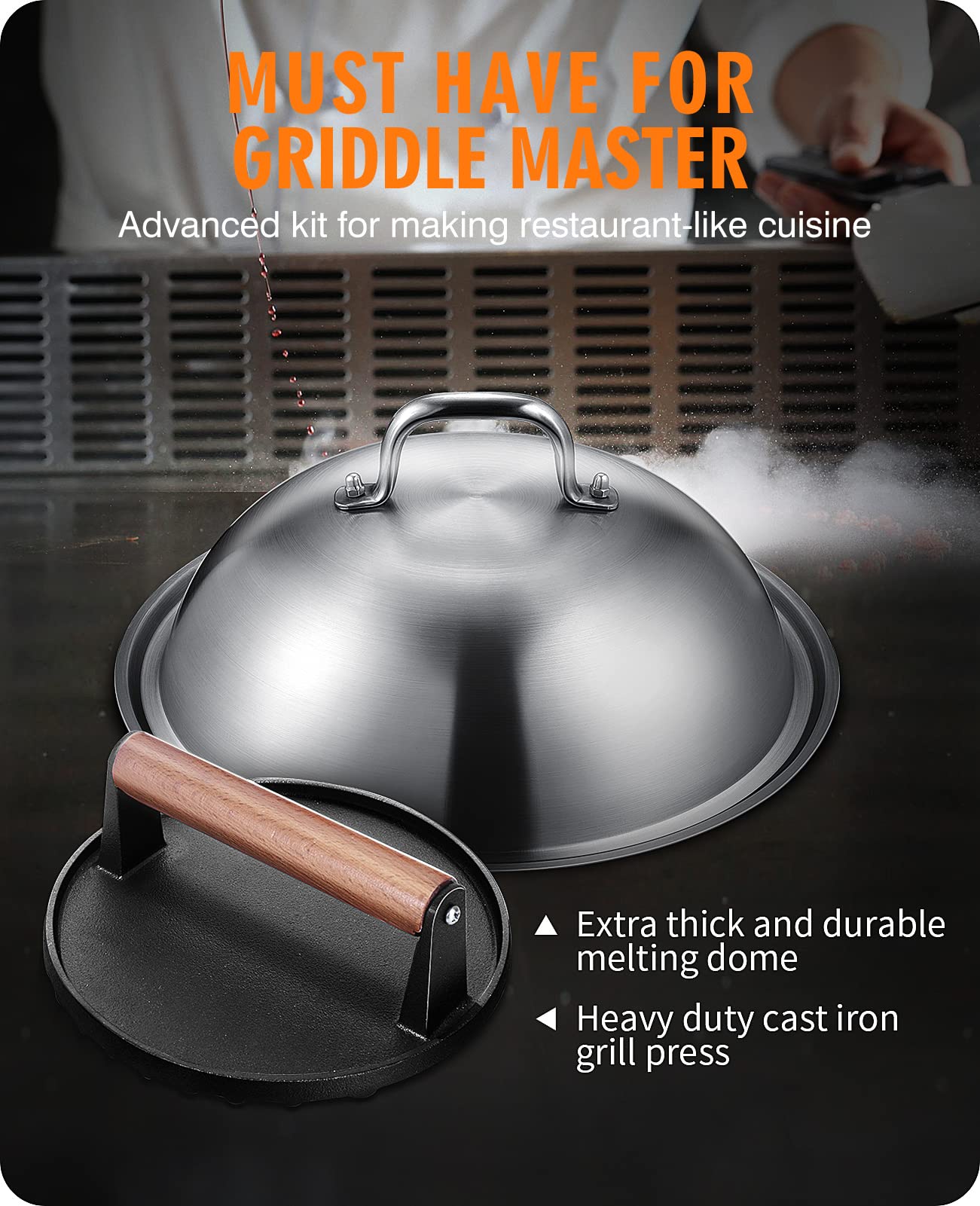 HOMENOTE flat-top accessory set bundles essential tools for professional and home grilling.