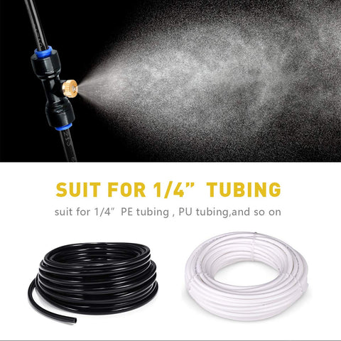 HOMENOTE greenhouse misting setup offers even cooling for plants.