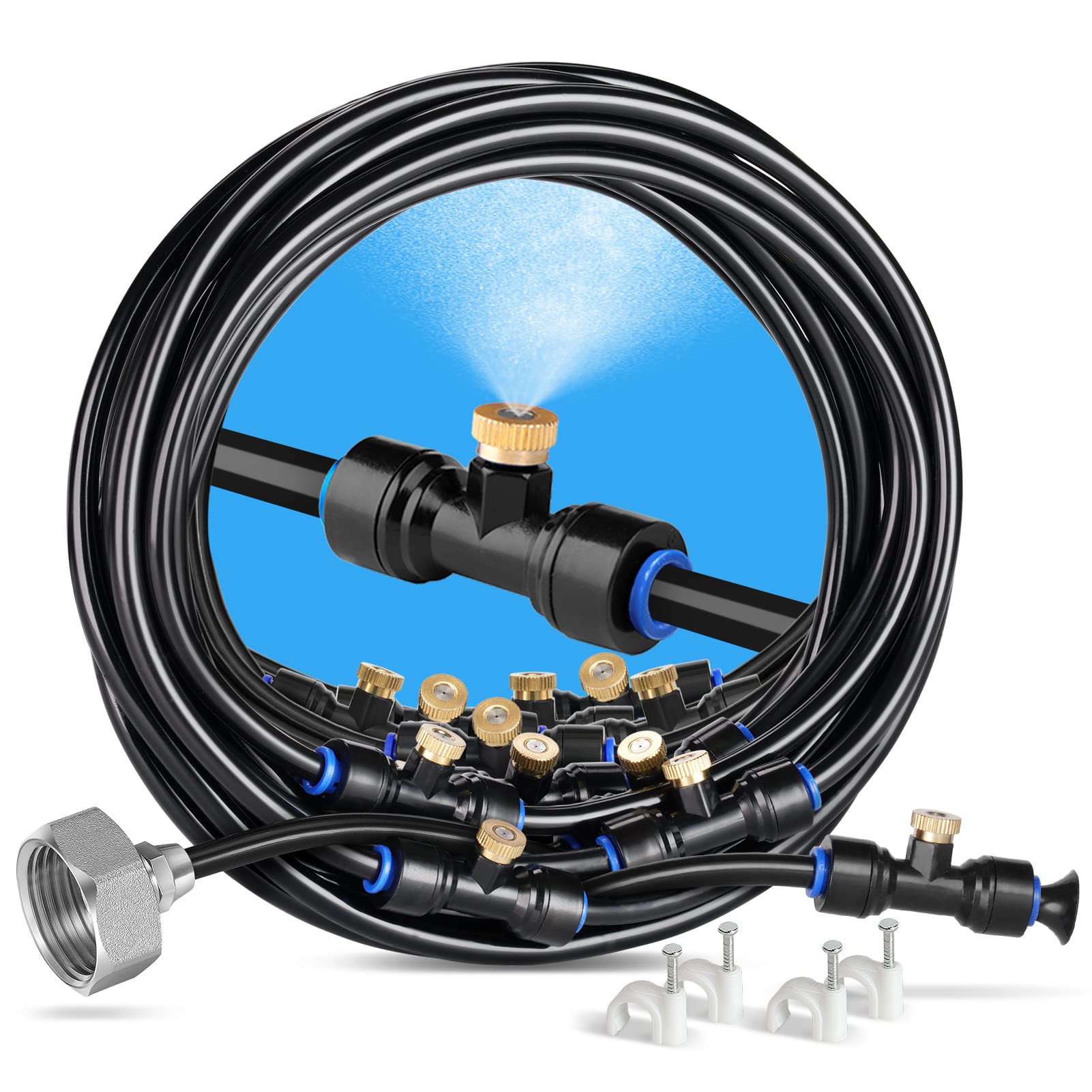 HOMENOTE misting system on 42ft tubing cools patios on hot days