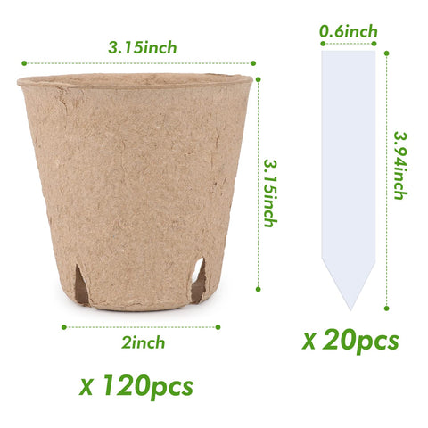 Homenote peat pot with drainage holes for proper moisture management.