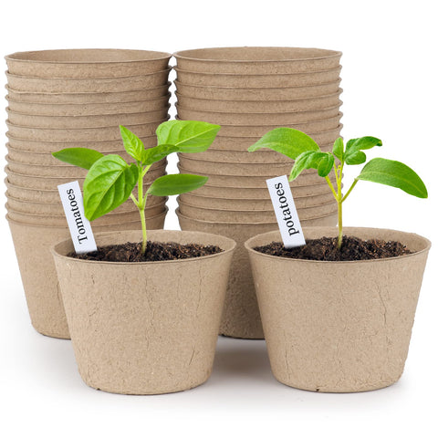 Homenote peat pots 30-count in 4-inch size for easy seed starting