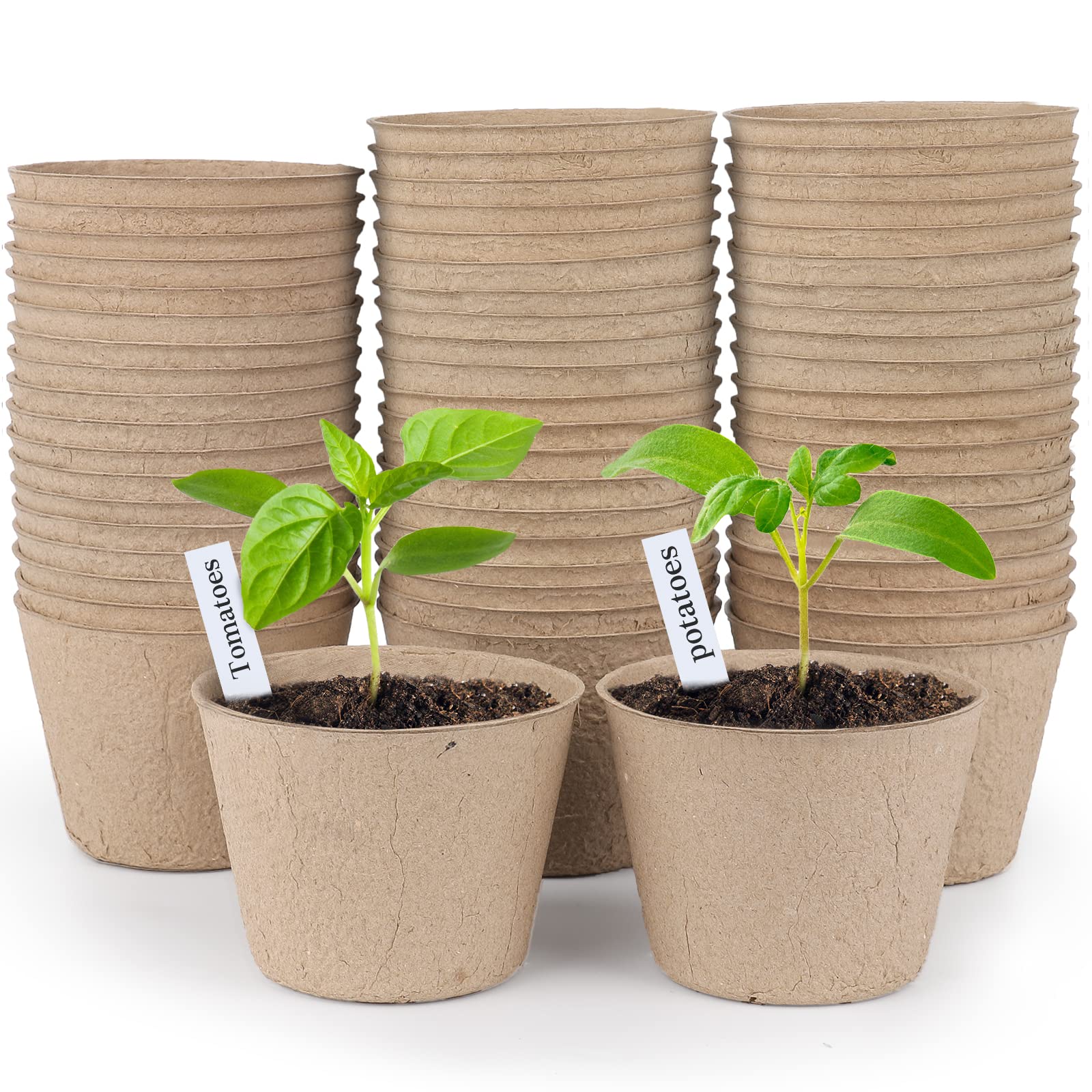Homenote 4-inch peat pots with drainage for healthy seed starting