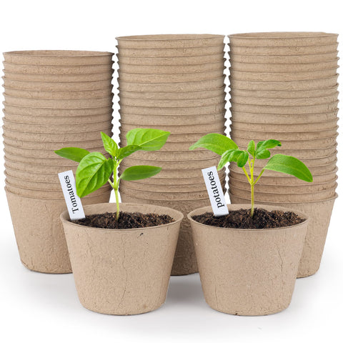 Homenote 60-pack peat pots seed starter set for easy sowing.